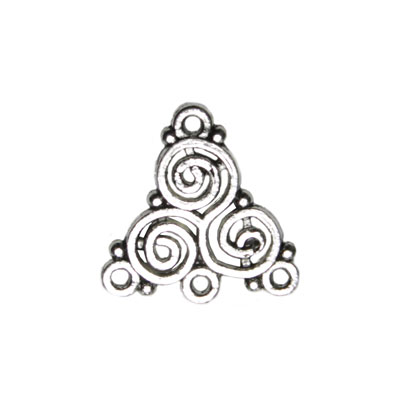Pandantiv metalic cu 4 orificii - triskelion